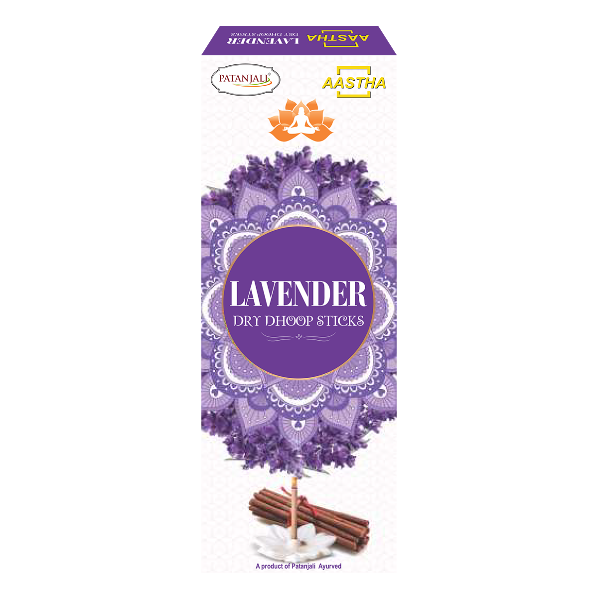 Aastha Lavender Dry Dhoop Sticks 10N