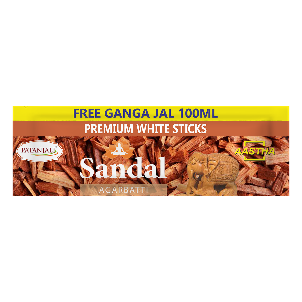 Aastha Sandal Agarbatti 250gm with Free Ganga Jal(100ml)